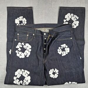 Levis 501 Denim Tears Cotton Wreath Indigo Jeans W36 L34 00501-3330 Mens